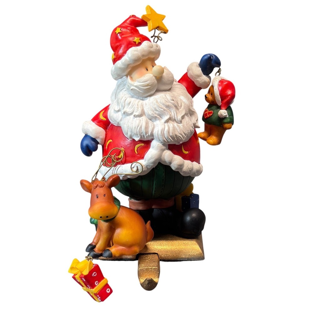 House of Lloyd Christmas Stocking Hanger Standing Santa Teddy Bear Reindeer Gift